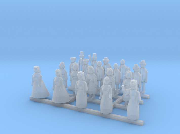 1 in 200 Scale Edwardian Figures 3d printed