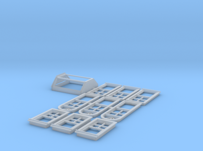 HO Scale Replacement Windows for DPM Pam's Pets 3d printed