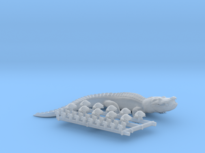 HO Scale Frogs, Turtles and a 12 foot Gator! 3d printed