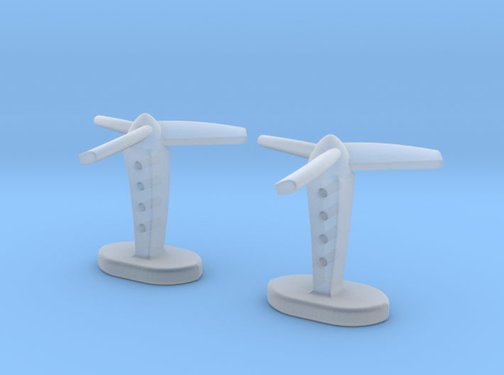 Propeller cufflinks 3d printed