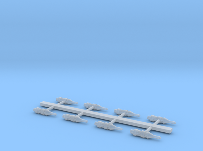 Small ship cannons style 7 pack 270th 3d printed