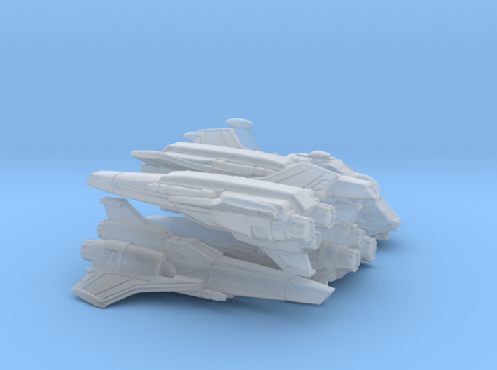 Viper Mk II Wing (Battlestar Galactica), 1/270 3d printed