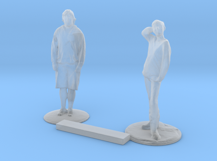 S Scale People Standing 2 3d printed