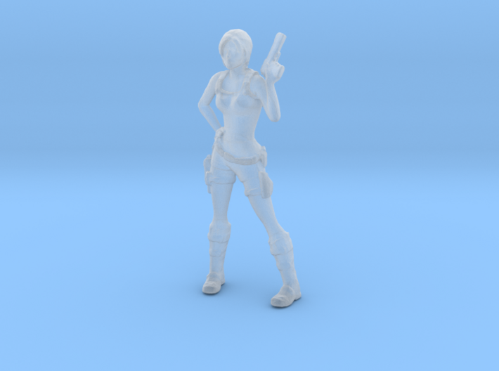 O Scale Lara with a gun 3d printed