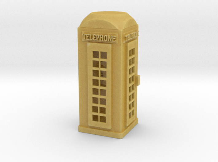 S Scale Telephone Booth 3d printed