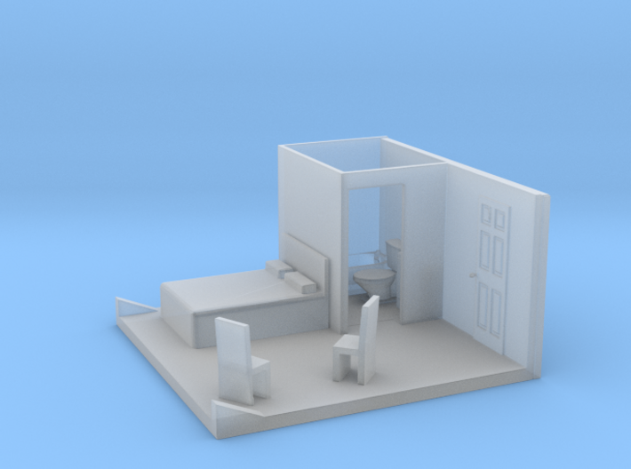 S Scale Bedroom Interior 3d printed