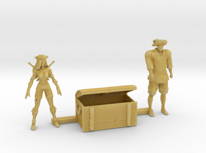 HO Scale Old Time Pirates 3d printed 