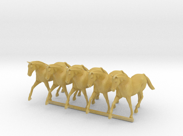 HO Scale Trotting Horses 3d printed