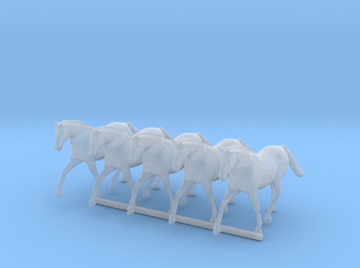 S Scale Trotting Horses 3d printed