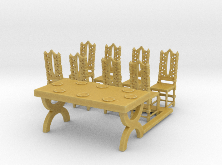 O Scale Table and Place Settings 3d printed