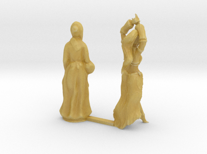 HO Scale Old Lady and Young Dancer 3d printed 