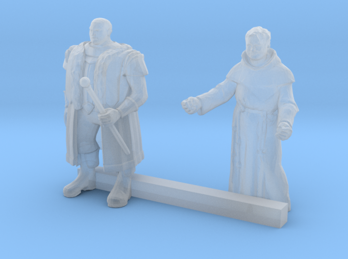 HO Scale Priest and Nobleman 3d printed