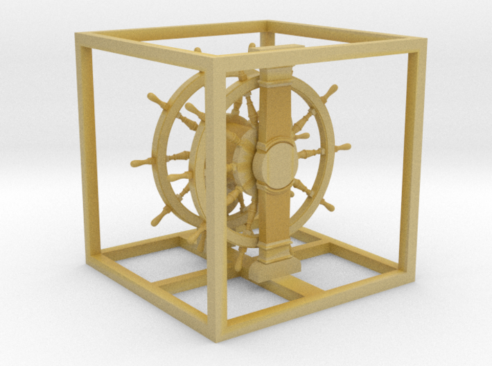 1/100 Ship's Wheel (Helm) for Ships-of-the-Line 3d printed