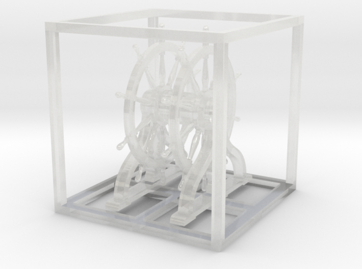 1/96 Ship's Wheel (Helm) for USS Constitution 3d printed