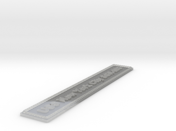 Nameplate USS New York City SSN-696 3d printed