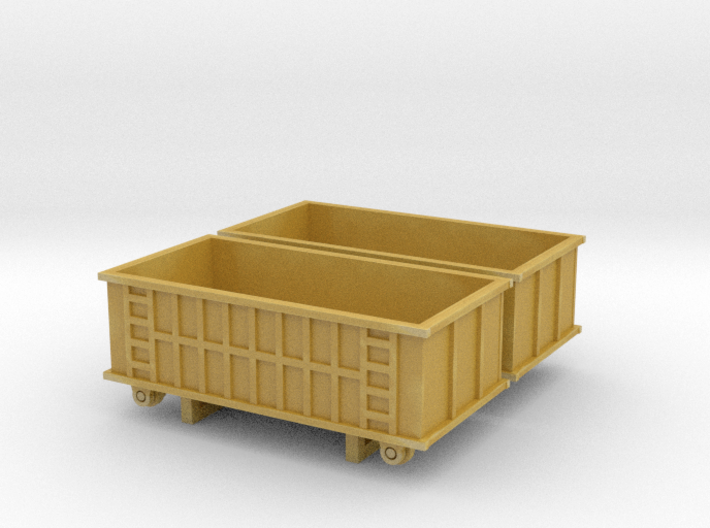 2 industrial dumpsters Z scale 3d printed
