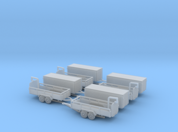 16ft trailers Z scale 3d printed
