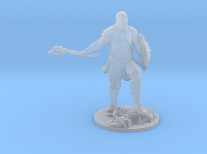 Kratos with Guardian Shield miniature model games 3d printed