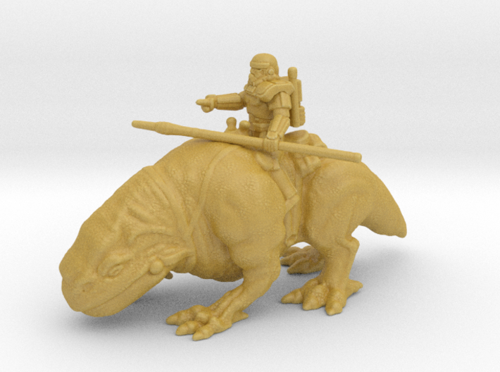 Sandtrooper on Dewback 1/72 25mm miniature model 3d printed