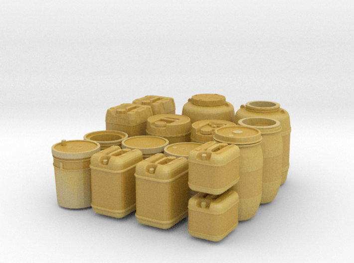 large liquid container set (1/35 scale) 3d printed