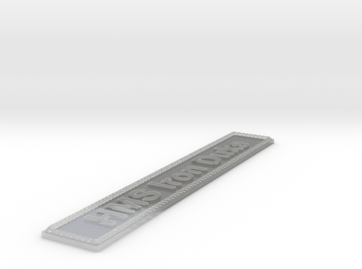 Nameplate HMS Iron Duke 3d printed