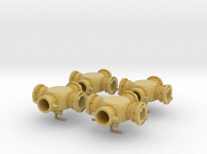 1/24 scale Hydrassist Hydrant Valves Set of 4 3d printed