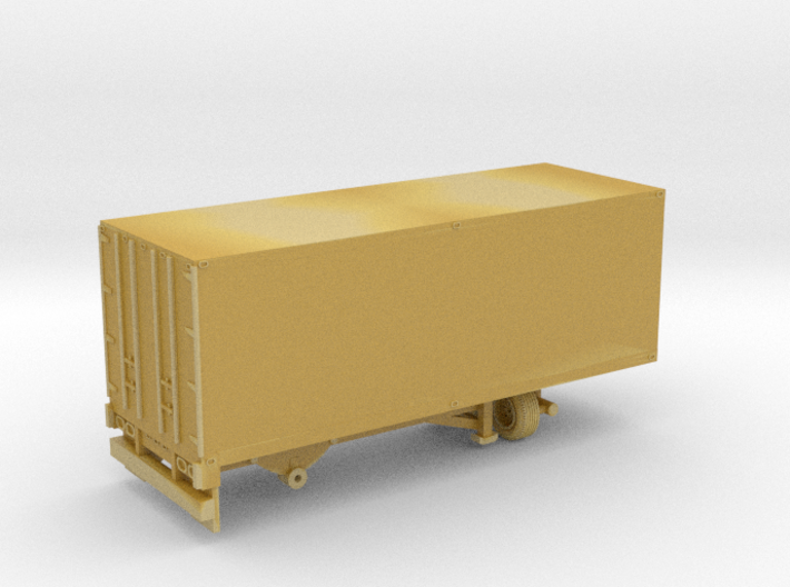 1-87 Scale Transit 19ft Trailer Single Axle 3d printed