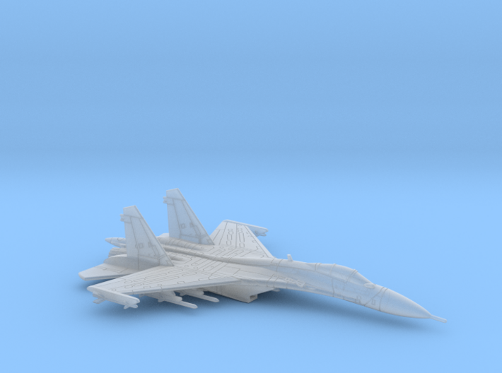 1:100 Scale J-11B Flanker L (Loaded, Gear Up) 3d printed