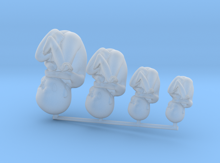 Tiny Human Babies Growing in Frosted Detail 3d printed