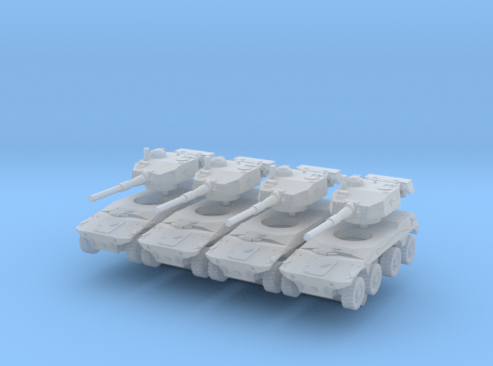Rooikat 76 South African armoured Scale: 1:285 x4 3d printed
