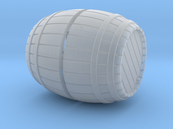 1/72nd (20 mm) scale wooden barrel 3d printed