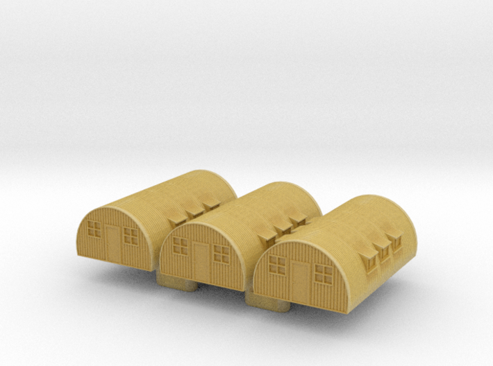 1/1200th-1/1250th scale Nissen hut (3 pieces) 3d printed