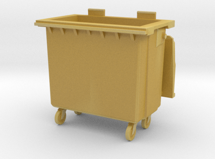 Trash bin with wheels 01.1:43 Scale 3d printed