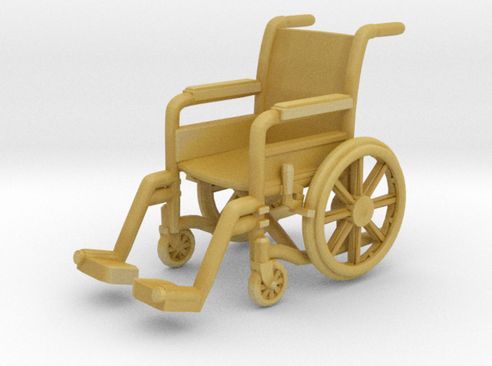 Wheelchair 01. HO Scale (1:87) 3d printed