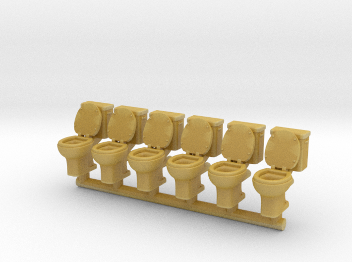 Toilet 01. HO Scale (1:87) 3d printed