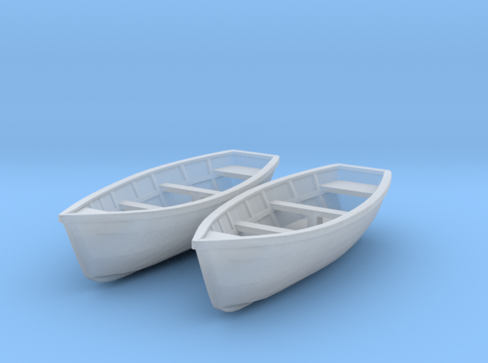 Wooden boat. HO Scale (1/87) 3d printed