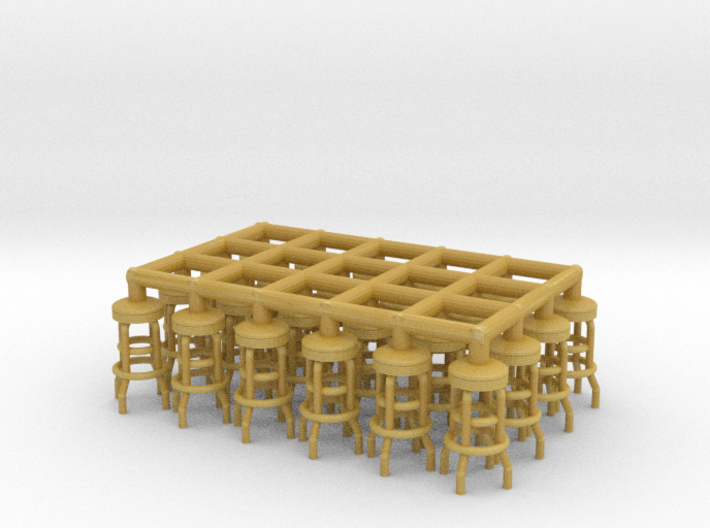50's soda fountain bar stool 02. 1:56 Scale (28mm) 3d printed