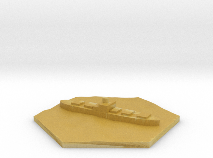 Unarmed transport WW2 naval hex counter 3d printed
