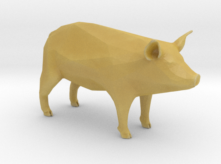 Plastic Pig 1:48-O 3d printed