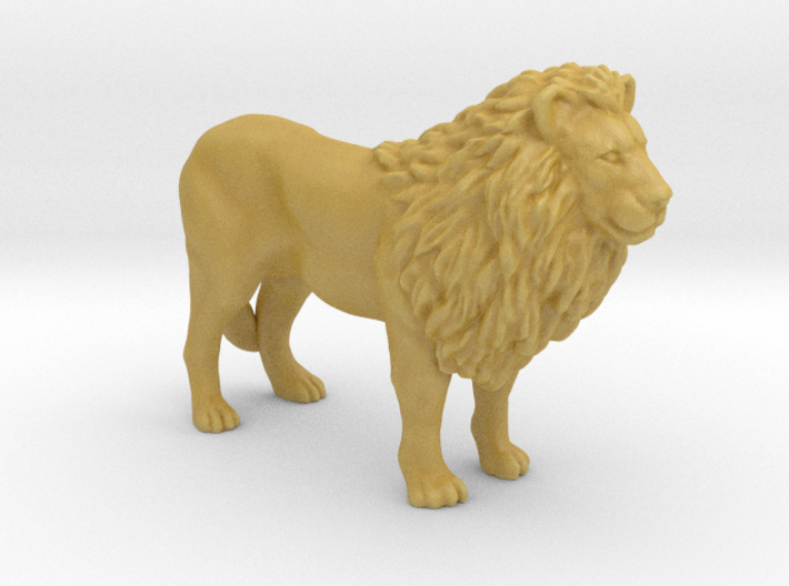 Plastic Male Lion v1 1:48-O 3d printed