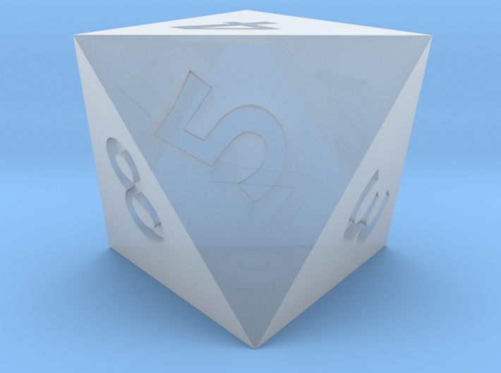 8 sided dice (d8) 30mm dice 3d printed