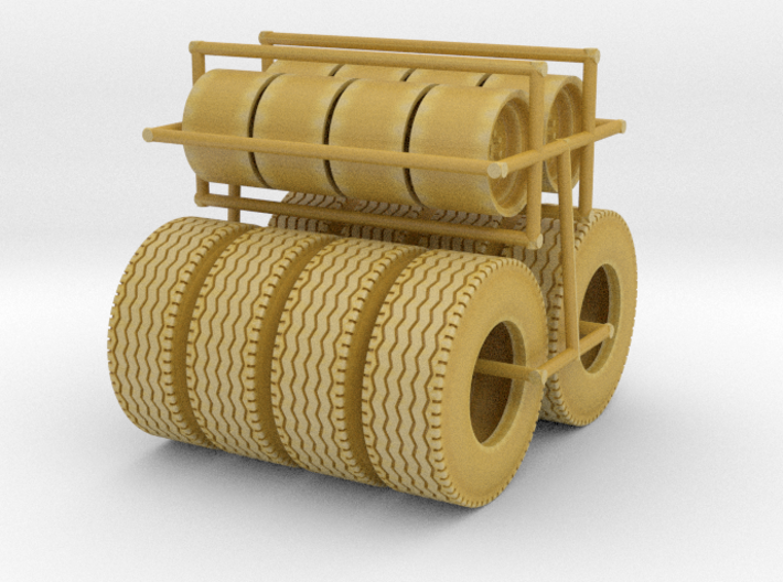 1/64 Floater Wheels and Tires (4 Sets) 3d printed