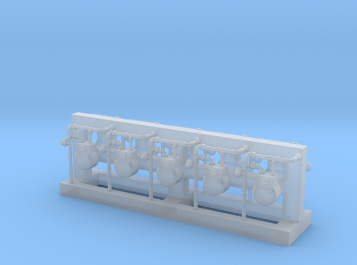 Gas Meter Qty (10) HO 87:1 Scale 3d printed