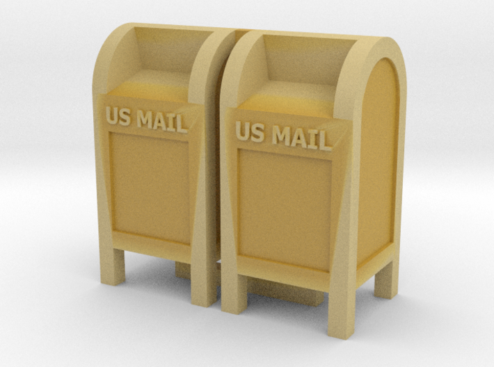 Mail Box - US Mail Qty 2 - 'O' Scale 43:1 3d printed