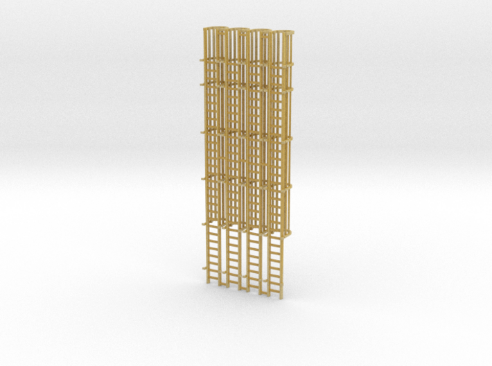 'HO Scale' - (4) 30' Caged Ladder 3d printed 