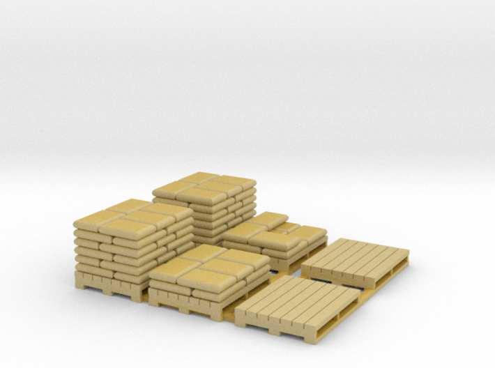 'N Scale' -(6)  Assorted Feed Sacks on Pallets 3d printed 