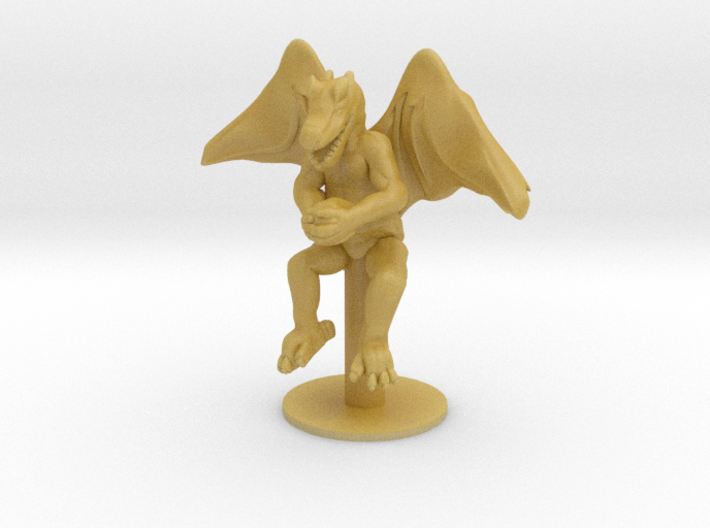 Flying Winged Kobold with Rock 3d printed