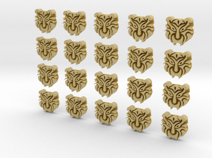 Tiger Face - 20, 10mm Icons 3d printed 
