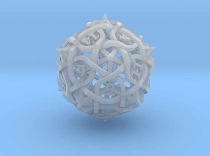 DoubleSize Thorn d20 3d printed