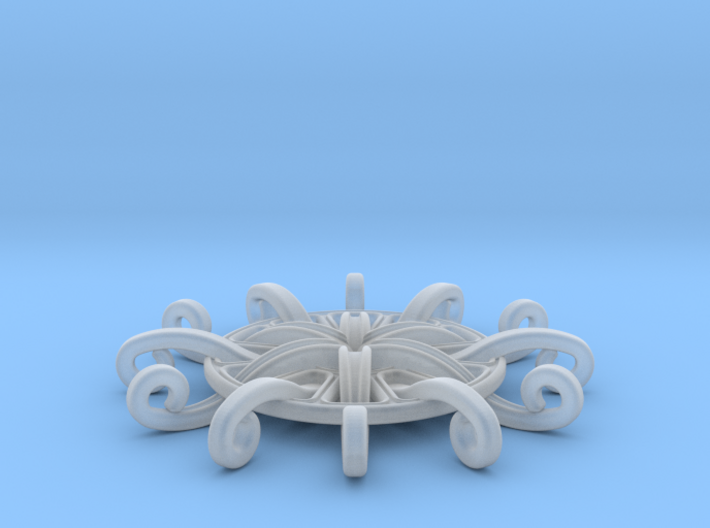 Tentacle Rosette Pendant 3d printed